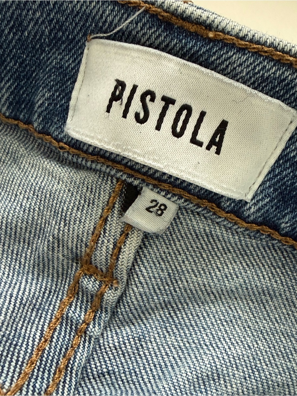 Pistola Light Blue High-Rise Distressed Women's Jeans 28 - Picture 7 of 7